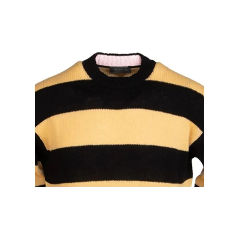 PRADA Cashmere Sweaters Men Yellow-5
