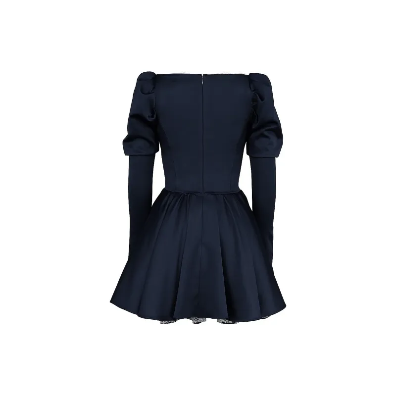 HOUSE OF CB Venetia Long Sleeved Dress Women's MIDNIGHT/Midnight Blue-1