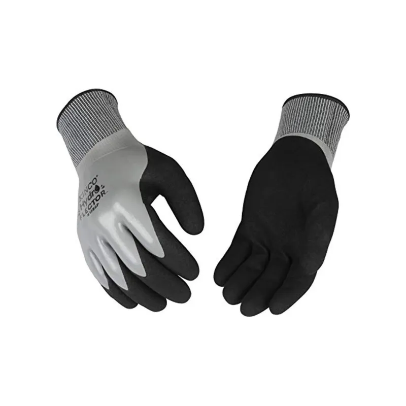 KINCO Acrylic Gloves Unisex Black/White-0