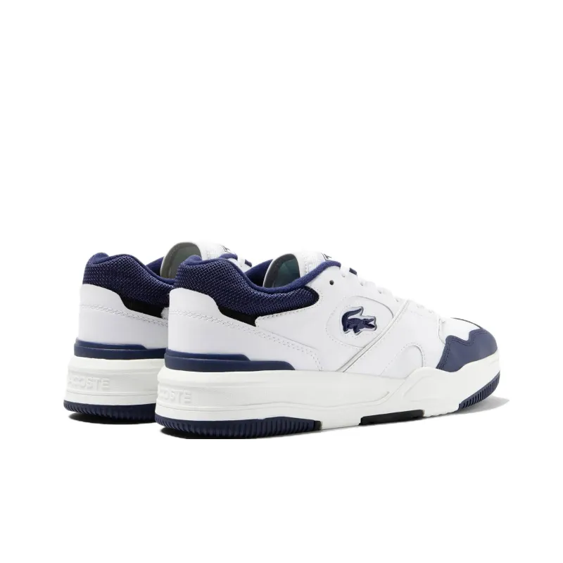 LACOSTE Lineshot Abrasion Resistant Low Top Casual Shoes Men's White Blue-3