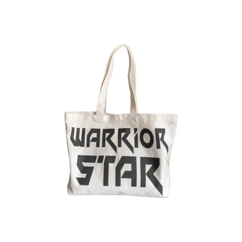 Warrior Canvas Bag, Tote Bag, Shopping Bag, Handbag, Shoulder Bag Tubas Women's White-0