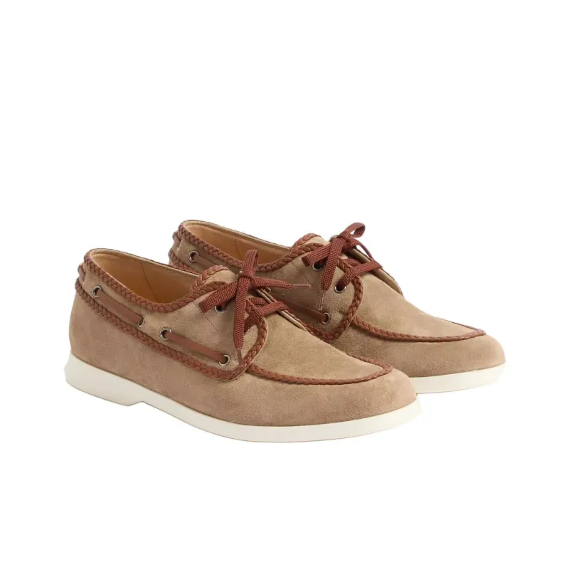 Valentino Almond Toe Lace Up Boat Shoes-2