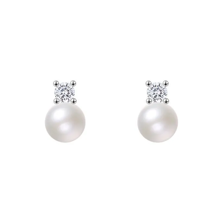 NIANNIANXI Freshwater Pearl Stud Earrings Women's-0