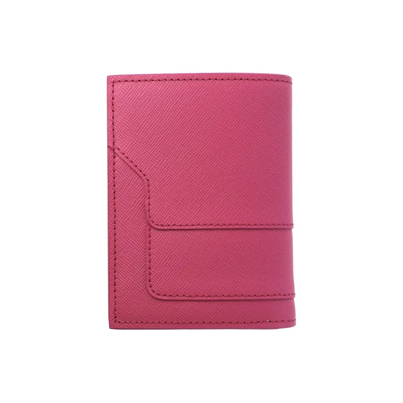 MARNI Calfskin Wallet Women's Rose Red-2