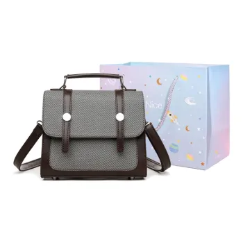 GOX PU Handbag Regular Women's Gray/Blue/Brown