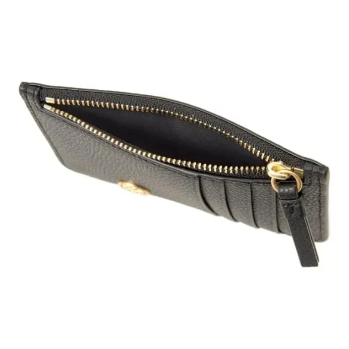TORY BURCH Walker Cow Leather Card Holder, Coin Purse, Card Holder Regular Women's Black-3