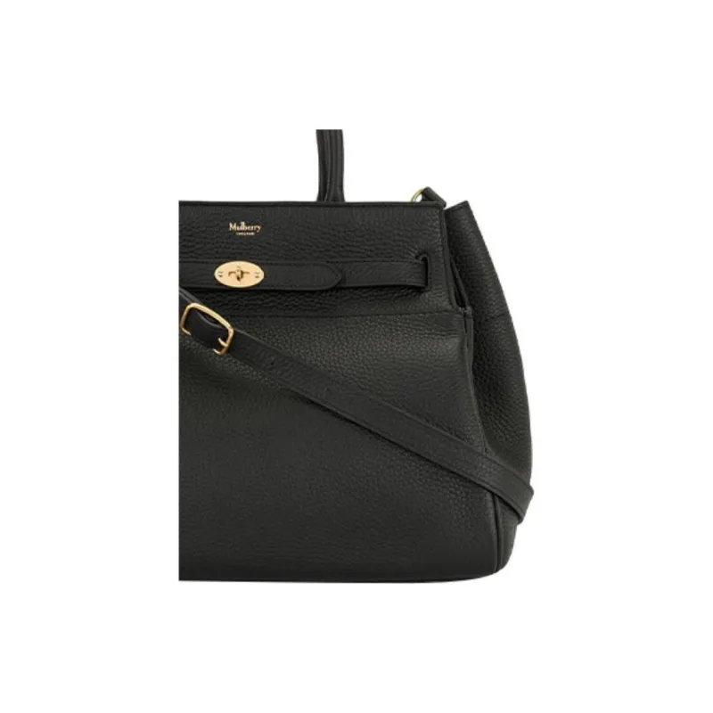 Mulberry Bayswater Leather Shoulder Bag, Crossbody Bag, Handbag Clutch Women's Black-2
