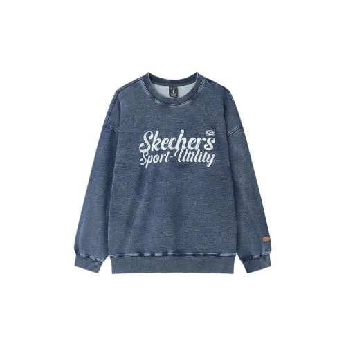 Skechers Sports Alliance Series Sweatshirt Unisex Denim Snowflake Blue