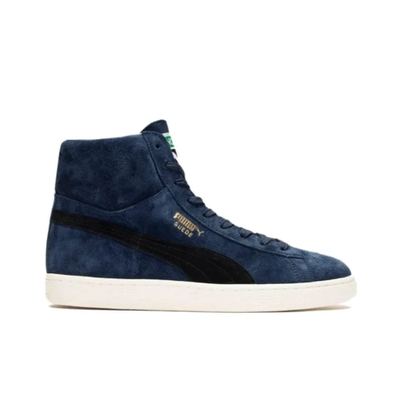 NOAH x PUMA Suede Classic Anti Slip Wear Resistant Mid Top Skateboard Shoes Unisex Blue White Black-1