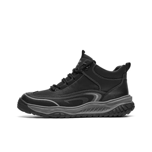 TRUMPPIPE Wear Resistant Low Top Casual Shoes Men's Black