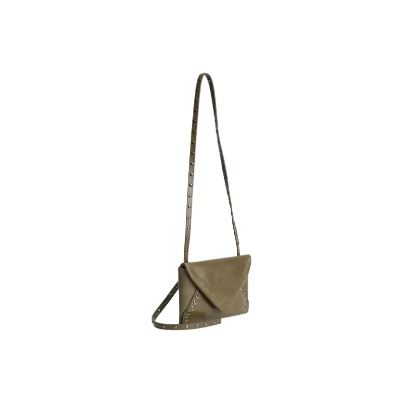 ZARA Cow Leather Shoulder Bag Crossbody Bag Mini Women's Green-1