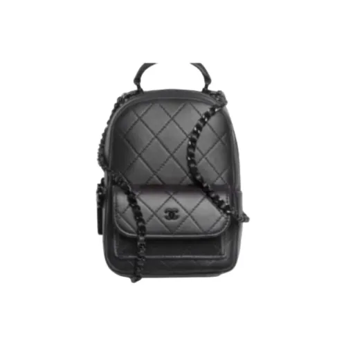 CHANEL Calfskin Backpack Mini Unisex Black