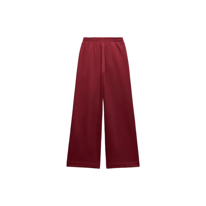 ZARA Casual Pants Women's Burgundy-1