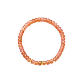 CHOW TAI SENG Southern Red Agate Jade Bracelets Unisex