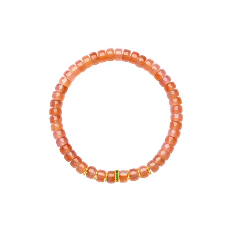 CHOW TAI SENG Southern Red Agate Jade Bracelets Unisex-0