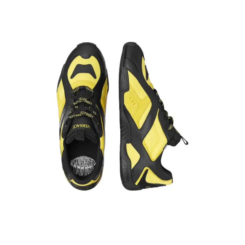 VERSACE Galaxia Low Top Casual Shoes Men's Yellow-3