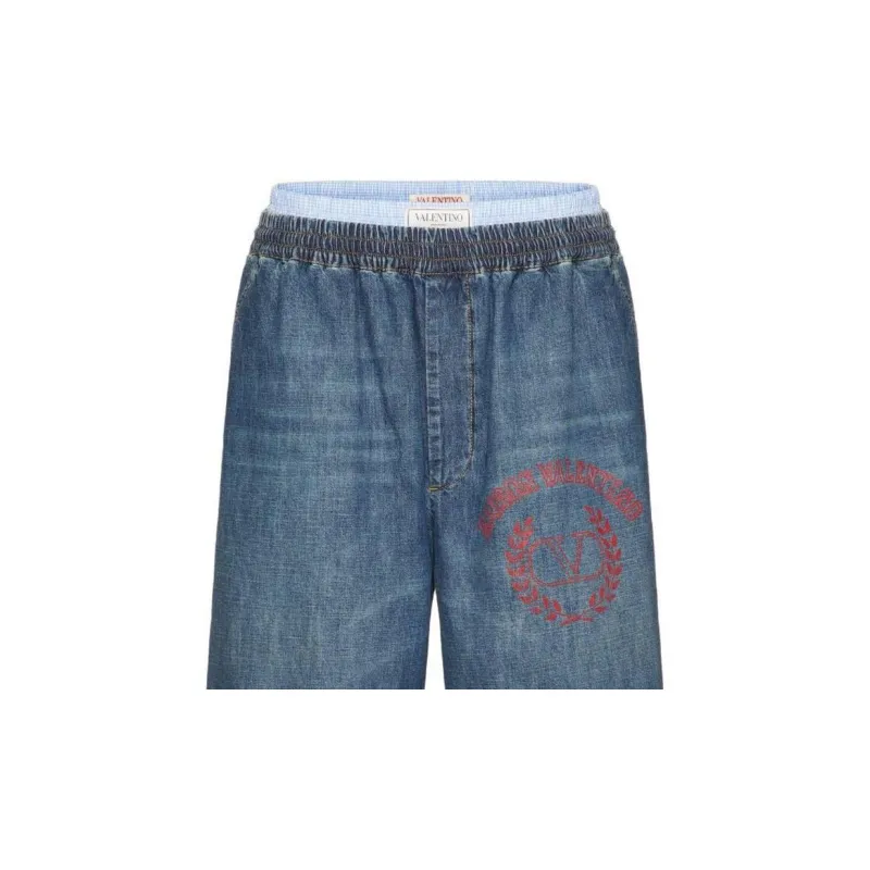 Valentino SS23 Denim Shorts Men's Denim Blue-5