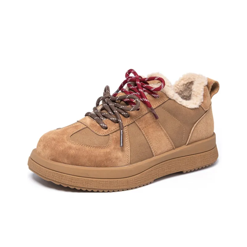 MEIZUSHENGHUI Anti Slip Wear Resistant Lightweight Warm Low Top Casual Shoes Women's-5