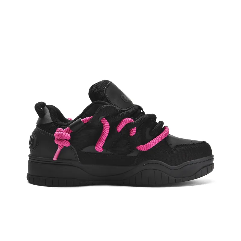 Q AND Puffy Shoes Anti Slip And Wear Resistant Height Increasing Low Top Skateboard Shoes Unisex-1