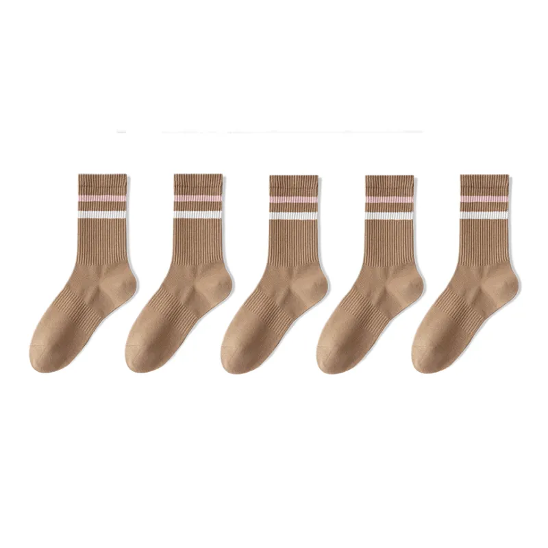 Lan Miao Mid Calf Socks Women's 5 Pack-7