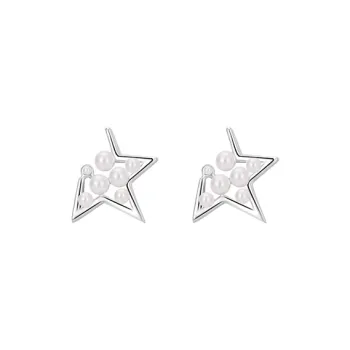 Hi There S999 Silver Stud Earrings Women's