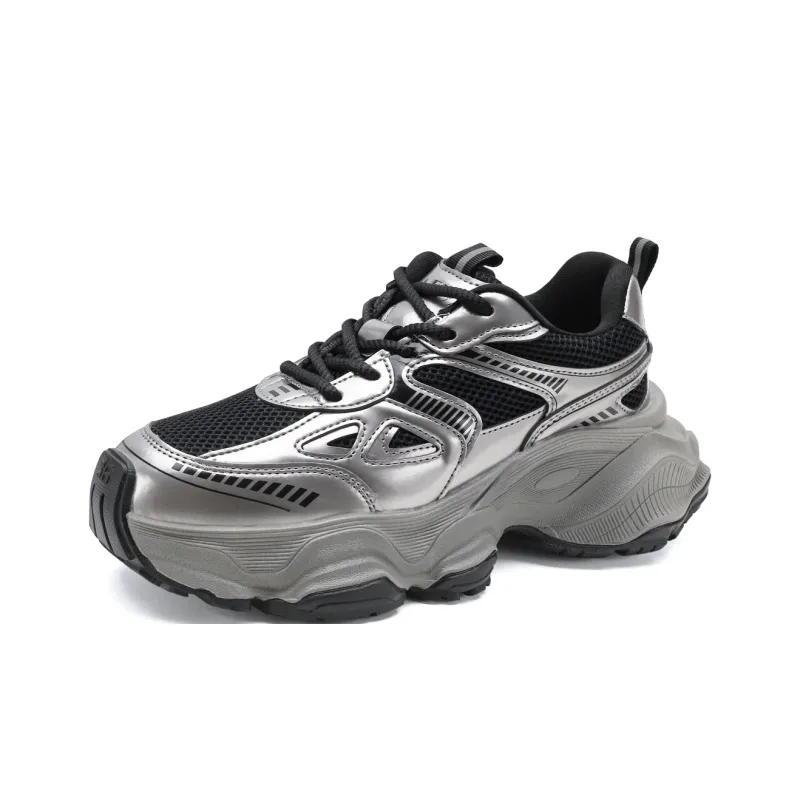 Safiya Low-Top Chunky Sneakers Women's Gunmetal-2