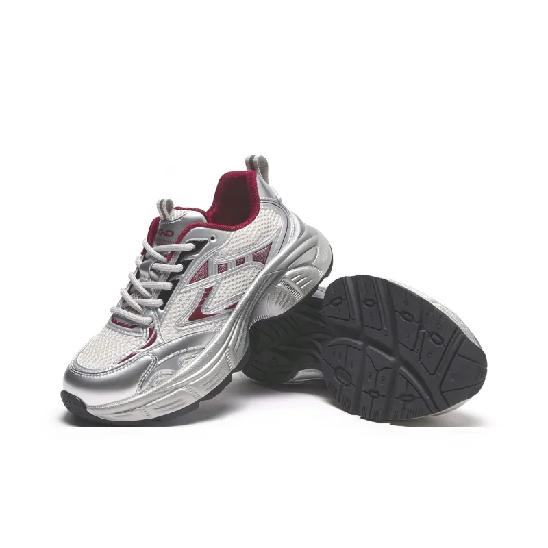 Hotwind Millennium Galaxy Series Abrasion Resistant Breathable Low Top Chunky Sneakers Women's Liquid Silver-7