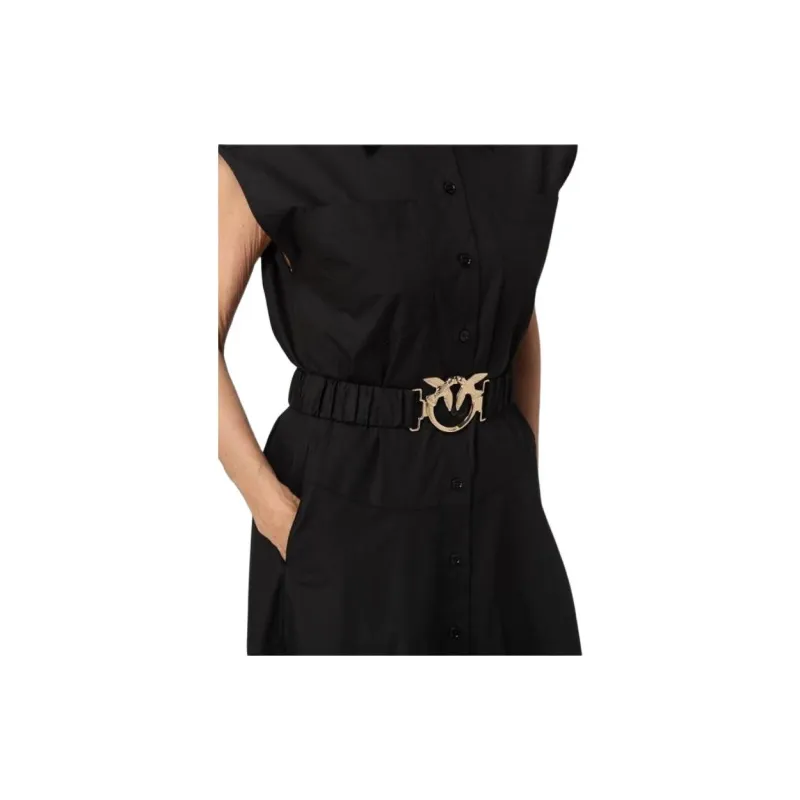 PINKO Love Birds Belted Shirt Dress-4