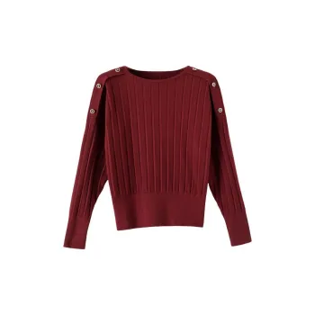 Late White Knitwear Women's Burgundy