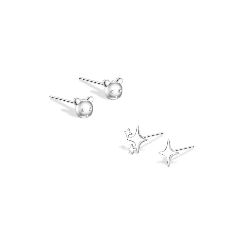 BLANK IN BLANK Sterling Silver Stud Earrings Women's Birthday Girlfriend Anniversary Box-5