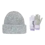 Gray Hats & Caps+Purple Gloves