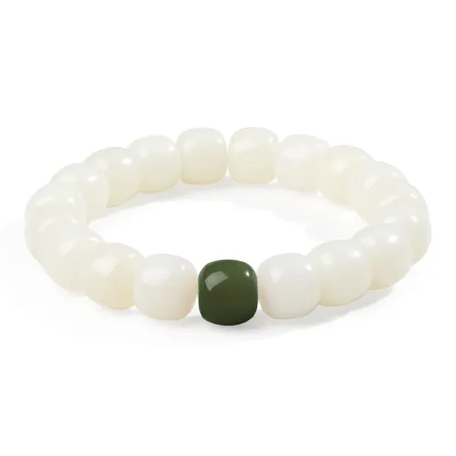 PUTUOSHANWENCHUANG White Jade Bodhi Bracelets Unisex
