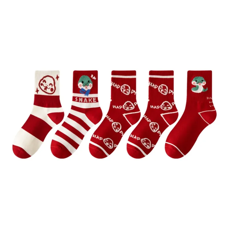 MIIOW Honmei Honmei Series Mid Calf Socks Unisex 5 Pack-5