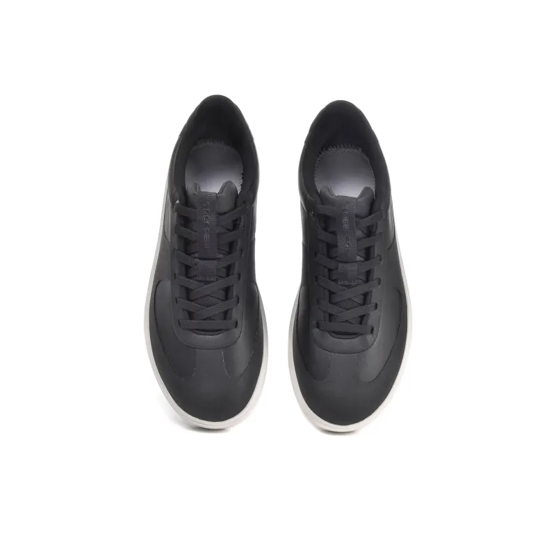 TREEPERI Coverage Slip Resistant, Abrasion Resistant, And Balance Support Low Top Skateboard Shoes Unisex Black White-2