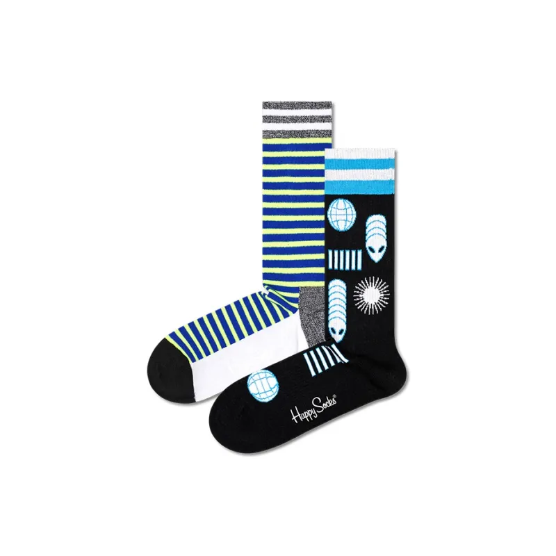Happy Socks Mid Calf Socks Unisex 2 Pack-0