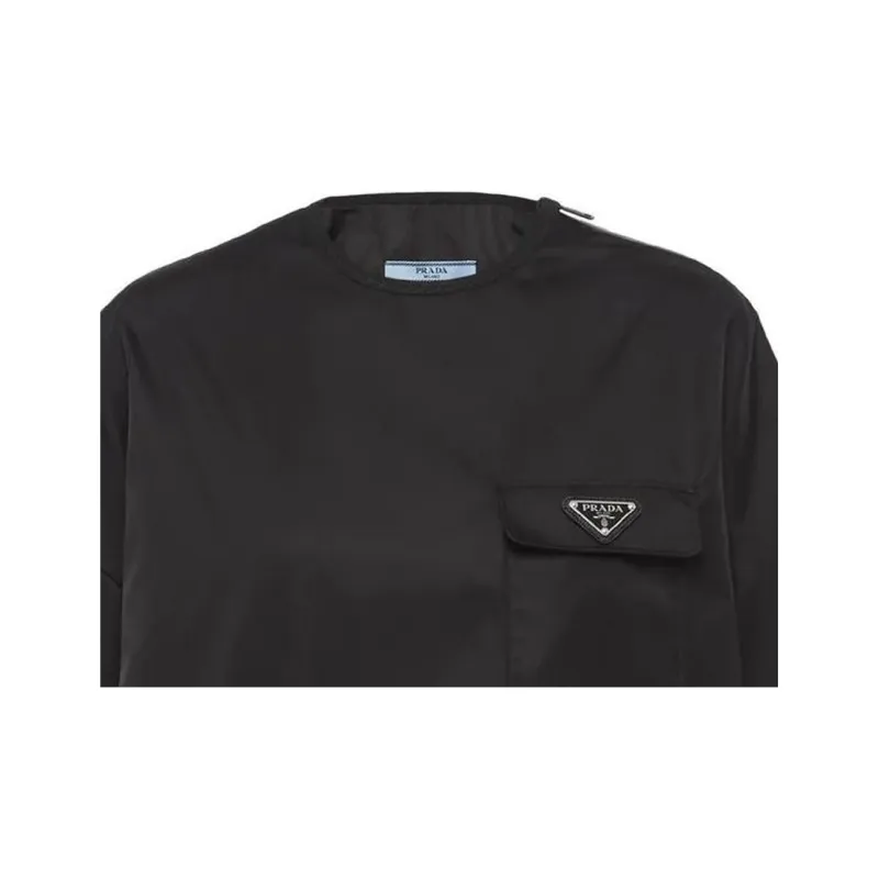 PRADA Short-Sleeved Dresses Women's Black-4
