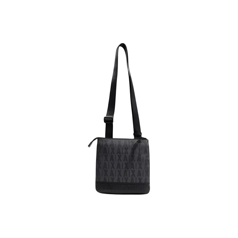 ARMANI EXCHANGEAE Cotton Shoulder Bag, Crossbody Bag Men's Taupe & Black-2