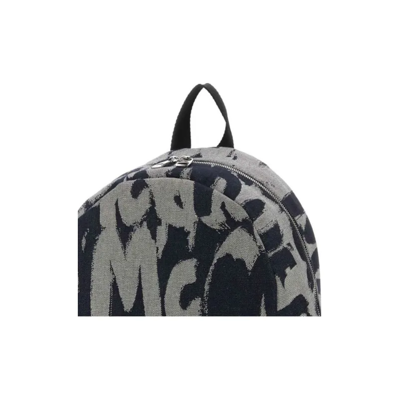 Alexander McQueen Leather/fabric Backpack Men's Black & Multicolor-3