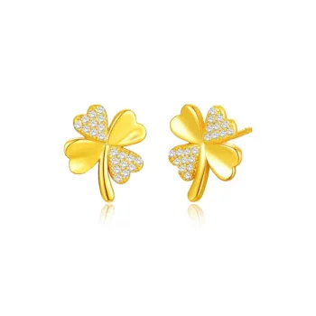 Chongqing Gold Store S925 Silver/Cubic Zirconia Stud Earrings Women's