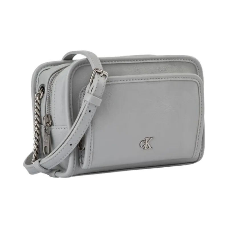 CALVIN KLEIN SS25 Synthetic Material Crossbody Bag Shoulder Bag Medium Size Women's Pearl Gray-1