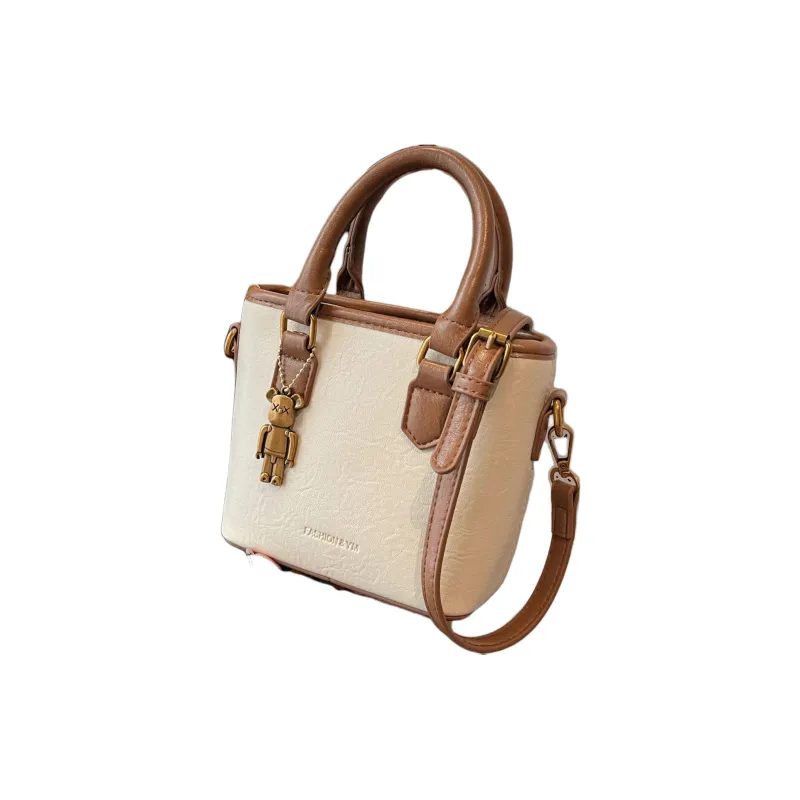 Yalu PU Handbag Regular Women's Ecru/Black/Brown/Coffee-2