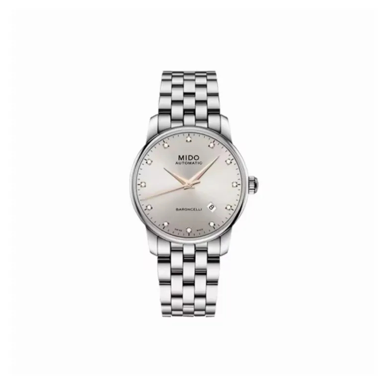 MIDO Belem Cereli Series Couple's Watch Automatic Mechanical Movement Unisex Watch 38 Silver Dial Steel Case-1