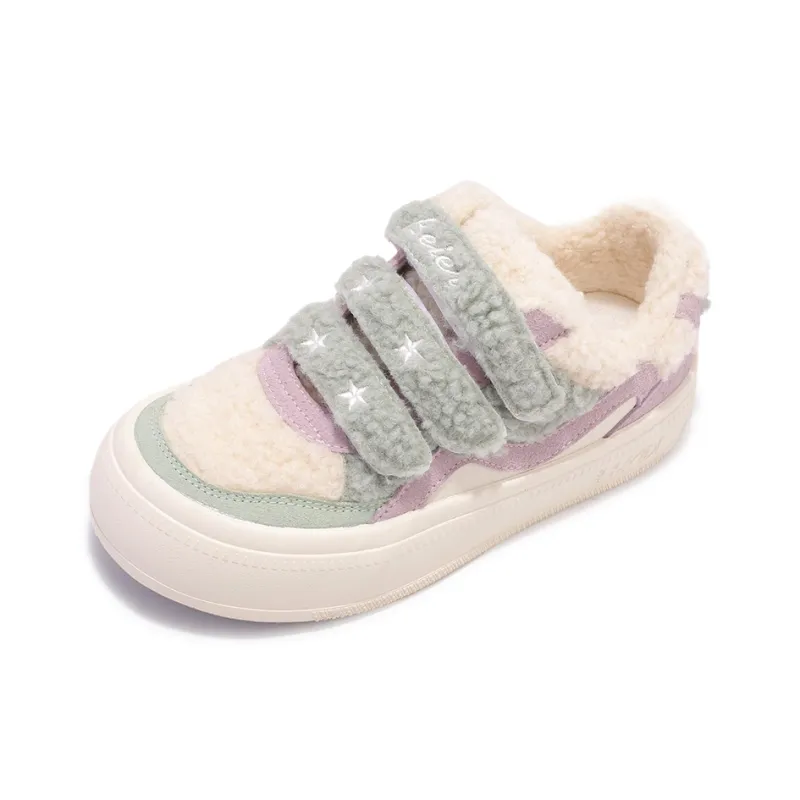 Shen Linsen Anti Slip Wear Resistant Low Top Casual Shoes Women's Beige Green-2