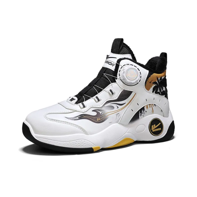 WARRIOR Basketball Shoes Men High Top White Black Yellow/White Light Blue Yellow/White Black Purple-1