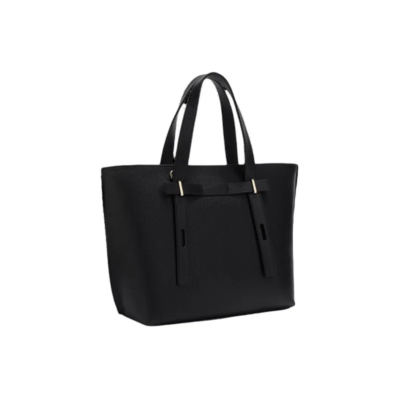 Furla Leather Tote Bag, Shopping Bag, Handbag Medium Size Women's Black-1