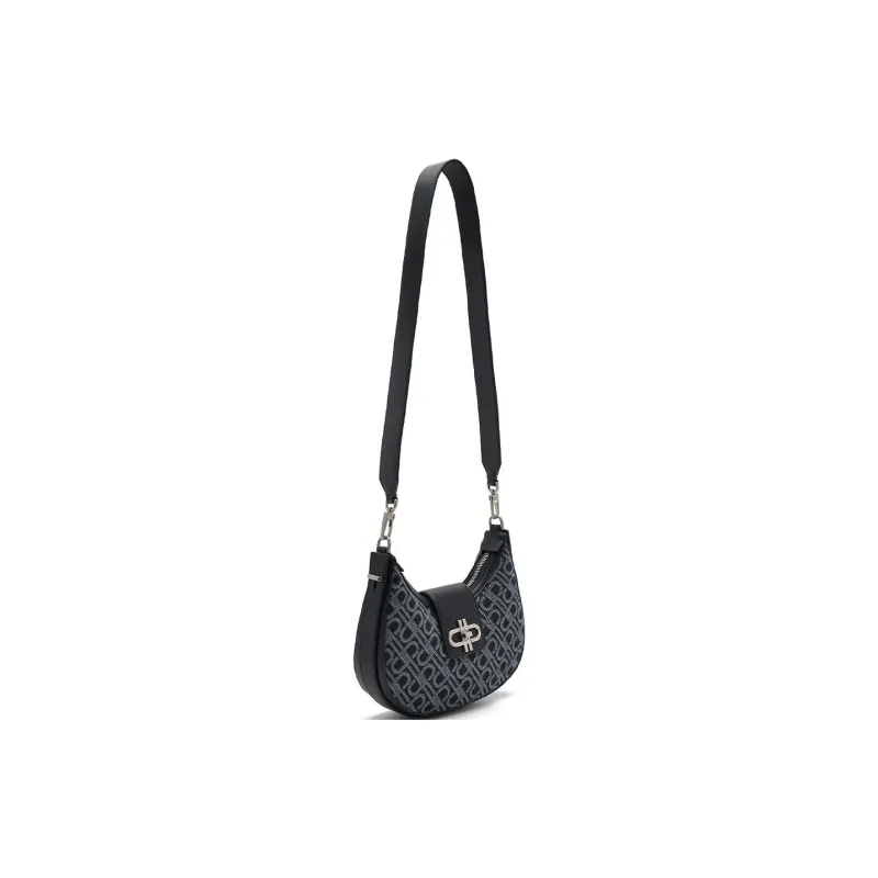 PEDRO Icon Series Cow Leather Shoulder Bag, Crossbody Bag Trumpets Women's Dark Blue-5