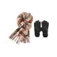 Scarf+Black Fleece-Lined Windproof Glove