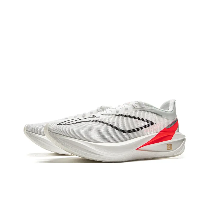 LiNing Flyer 5 Challenger Cushioned Slip-Resistant Rebound Low-Top Running Shoes Men's Standard White-2