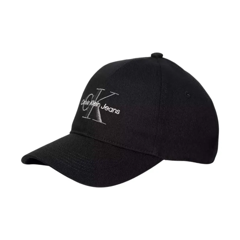 CALVIN KLEIN Cotton Metal Baseball Caps Men's Black-0