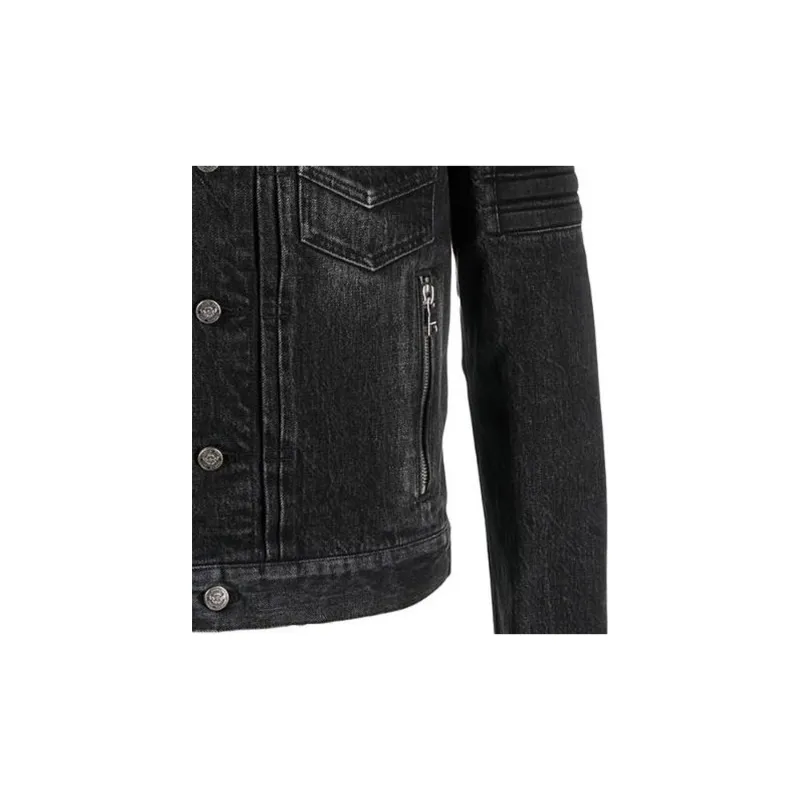 BALMAIN Denim Jacket Men's Black-5